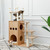 (Do Not Sell on Amazon) Modern Wooden Cat Tree Multi-Level Cat Tower With Fully Sisal Covering Scratching Posts, Deluxe Condos And Large Space Capsule Nest