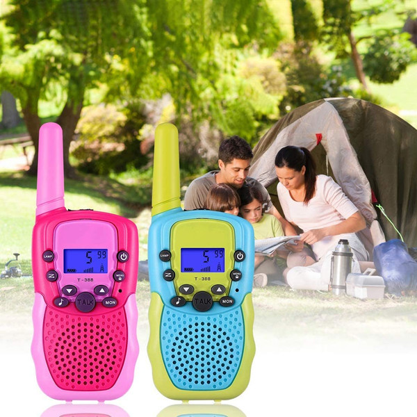Toys for 3-12 Year Old Boys Girls; Walkie Talkies for Kids 22 Channels 2 Way Radio Toy with Backlit LCD Flashlight; 3 Miles Range for Outside; Camping; Hiking