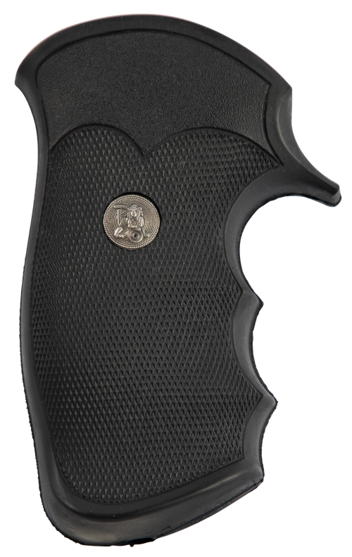 Pachmayr Decelerator Grip Checkered Black Rubber with Finger Grooves for T/C Contender - 05054