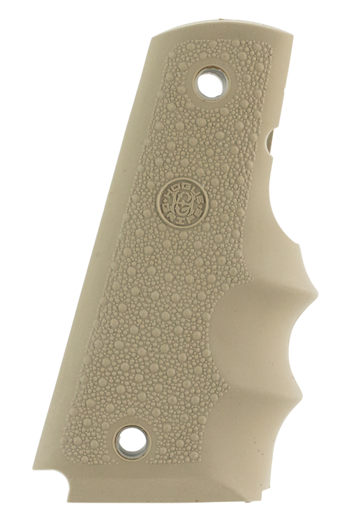 Hogue 1911 Government Model OverMolded Grip with Finger Grooves, Desert Tan Cobblestone - 45003