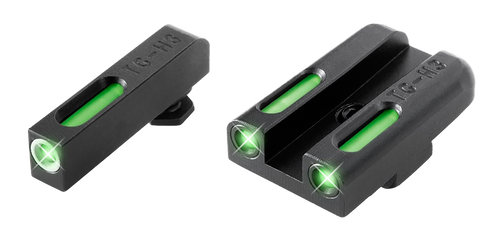 Truglo TFX Tritium/Fiber Optic Night Sights for Glock 42/43/43X/48, Green - TG13GL3A