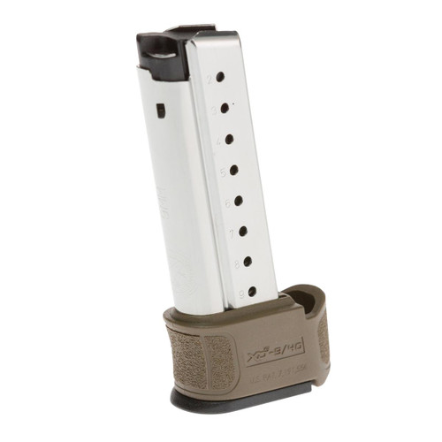 Springfield XD-S Mod.2 9mm 9rd Handgun Magazine, Stainless/FDE - XDSG09061FDE