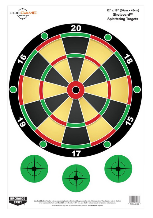 Birchwood Casey Pregame Shotboard Paper Hanging Target, Multi-Color - 35583