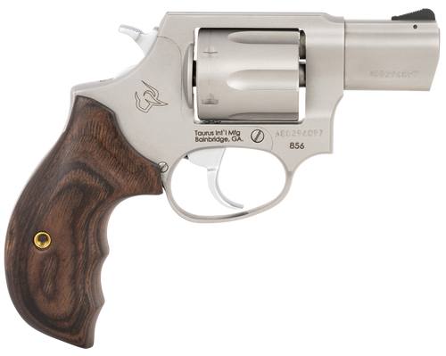 Taurus 856 Defender .38 Special +P 2" 6rd Revolver, Matte Stainless/Walnut - 2-856029SW