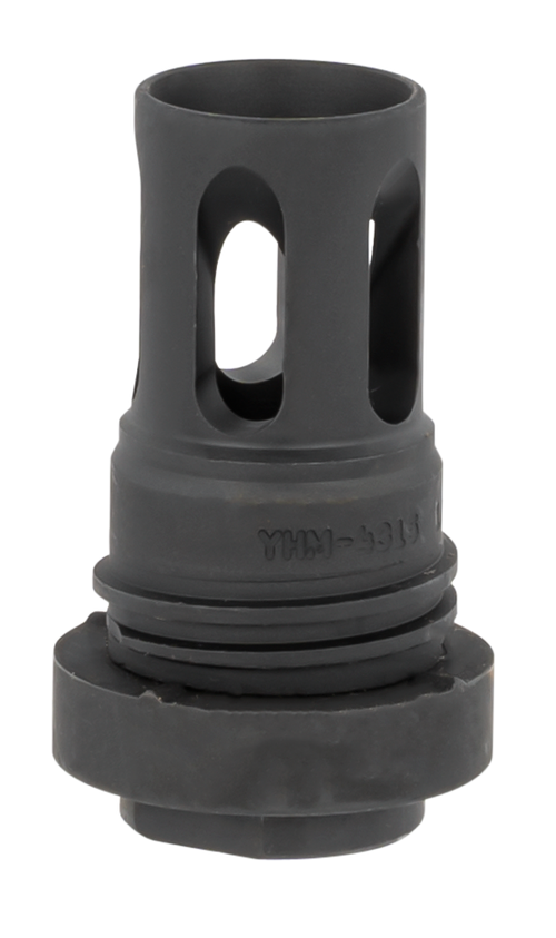 Yankee Hill Machine Mini QD Flash Hider, 1/2"-36 tpi, Black Phosphate Steel - YHM-431536A
