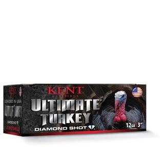 Kent Cartridge Ultimate Diamond Shot Turkey 12 Gauge 3" 1 3/4oz #4 Shot 10 Round Box - C123TK504