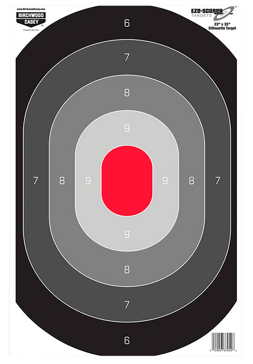 Birchwood Casey EZE-Scorer Silhouette Paper Target Black/White - 37054