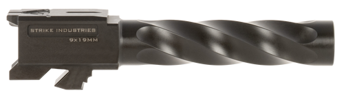Strike Industries Glock 19 9mm Luger Barrel, Spiral Fluted Black Nitride Stainless Steel - GBARREL19