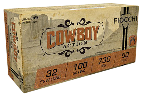 Fiocchi 32 S&W Long 100gr Lead Wadcutter 50rd Box Handgun Ammo - 32LA