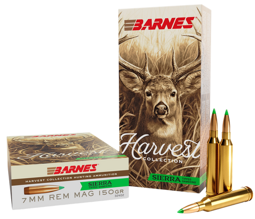 Barnes Harvest 7mm Rem Mag 150gr Sierra Tipped GameKing Rifle Ammunition, 20rd - 32402