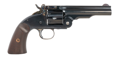 Cimarron Model 3 Schofield 45 Colt 5" 6rd Revolver, Blued Walnut - CA855