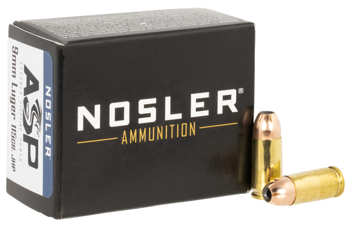 Nosler Assured Stopping Power 9mm Luger 115gr Jacketed Hollow Point Handgun Ammo, 20rd - 51285