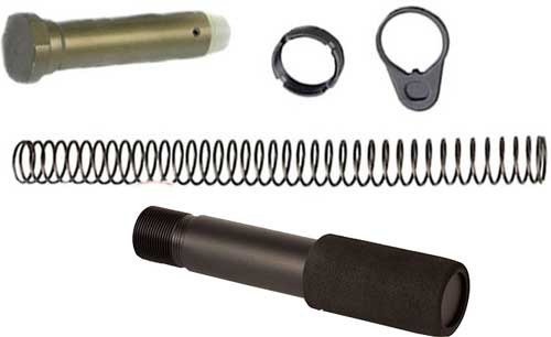 J&E Machine Tech Pistol Buffer Tube Combo Kit, Black - PS-BTP-COMBO