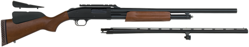 Mossberg 500 Combo 12 Gauge 28" Vent Rib/24" Rifled 5+1 Pump Action Shotgun, Blued Wood - 54243