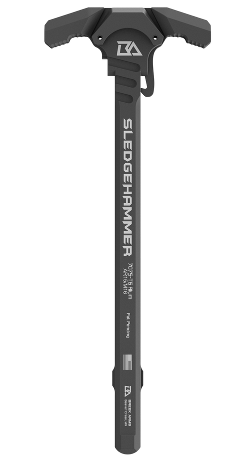 Breek Arms Sledgehammer Charging Handle, AR-15/M16 Mil-Spec, Black 7075-T6 Aluminum - BRK6015