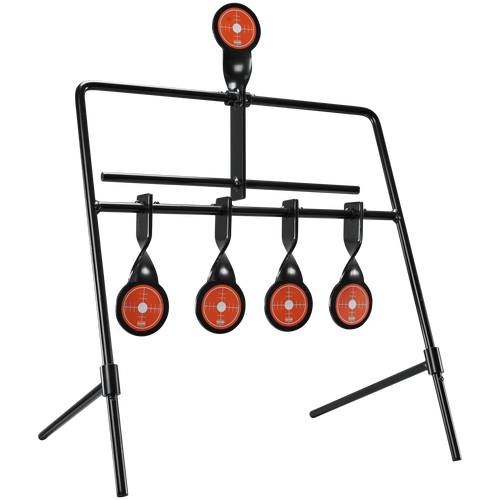 Champion Rimfire Five Gong Auto Reset Target, Black/Orange - 40874