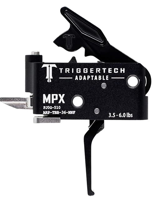 TriggerTech Adaptable Two-Stage Flat Trigger, 3.50-6 lbs, Black PVD, Sig MPX - ARPTBB36NNF