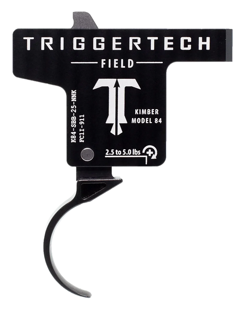 TriggerTech Field Single-Stage Curved Trigger 2.5-5 lbs Draw Weight, Black PVD - K84SBB25NNK