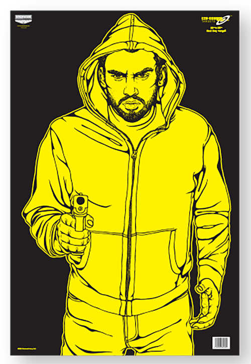 Birchwood Casey EZE-Scorer Silhouette Paper Target 23" x 35" Black/Yellow - 37035