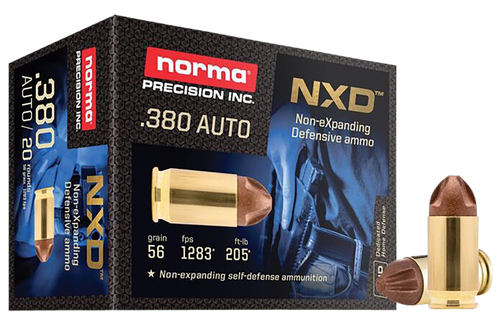 Norma NXD Self Defense .380 ACP 56gr Handgun Ammunition, 20/Box - 611040020