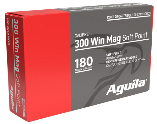 Aguila 300 Win Mag 180gr InterLock Boat Tail Soft Point Rifle Ammunition, 20rd Box - 82044AG