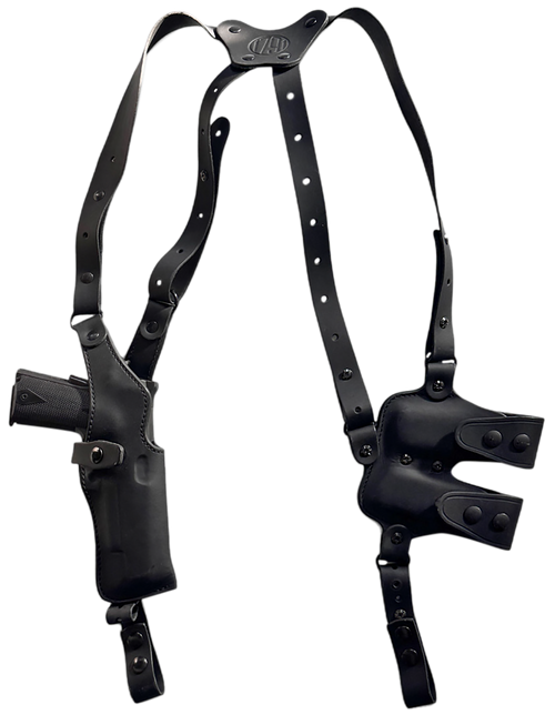 1791 Gunleather Optic Ready Shoulder Vertical Holster, Black - NSS1SBLVR
