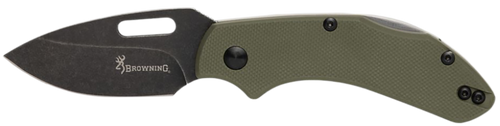 Browning Hidden Hollow EDC Small Folding Knife, OD Green - 3220504