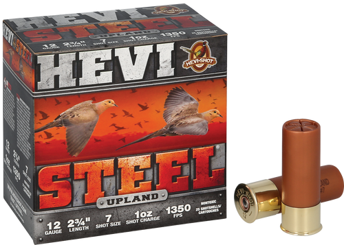 HEVI-Shot HEVI-Steel Upland Plastic 12 Gauge #7 Shot 25 Round Box - HS61227