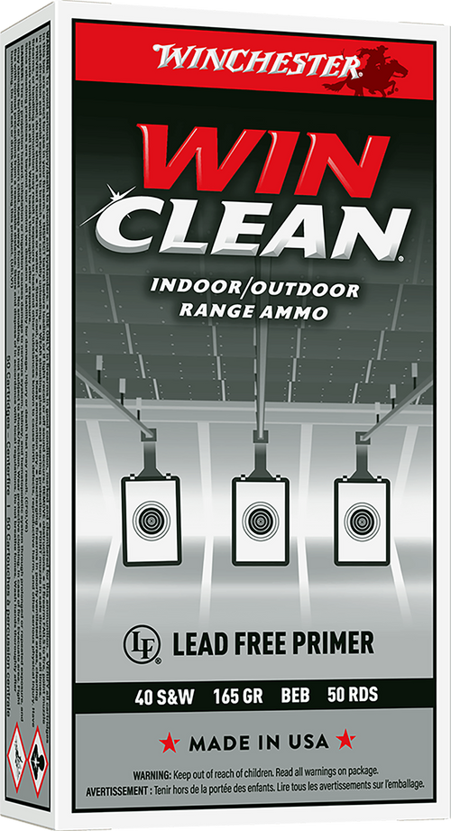 Winchester Super X 40 S&W 165gr Winclean Brass Enclosed Base Handgun Ammo, 50 Per Box - WC401