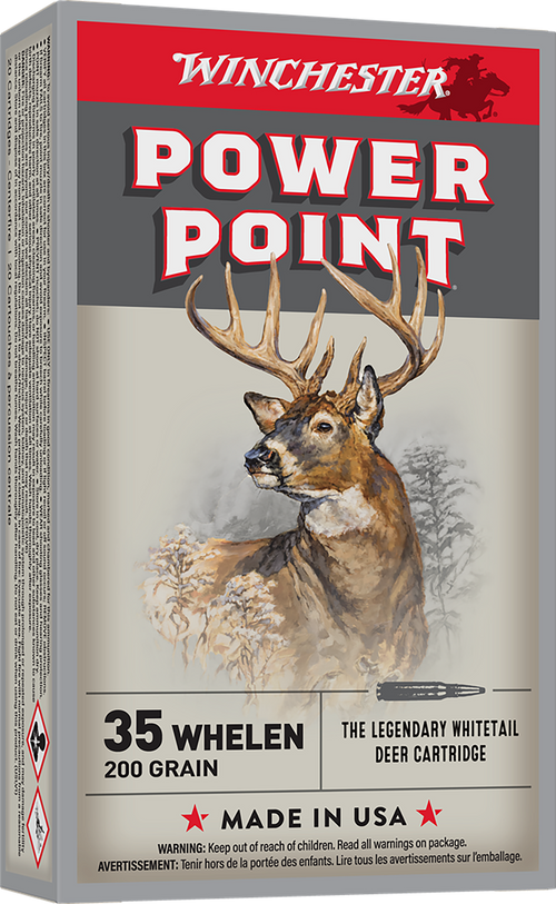 Winchester Power-Point .35 Whelen 200gr Rifle Ammunition, 20rd Box - X35W