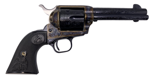 Colt Single Action Army 45 Colt 4.75" 6rd Revolver, Blued/Color Case Hardened - P1840Z