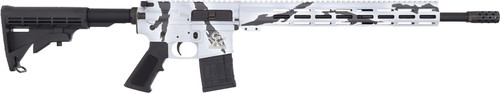 Great Lakes Firearms AR-15 450 Bushmaster 18" 5rd Rifle, Pursuit Snow Camo - GL15450PSNO