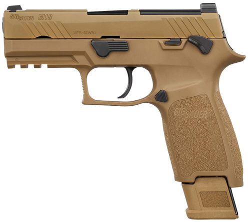 Sig Sauer M18 9mm 3.9" 10+1 Striker-Fired Semi-Auto Pistol, Coyote - M18-9-CSS-MS-10