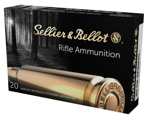 Sellier & Bellot 30-06 Springfield 147gr Full Metal Jacket Rifle Ammo, 20 Round Box - SB3006F