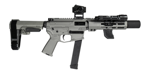 Shark Coast Tactical Sneaky Pete D 9mm Handgun, Gray - SCC06742SPGY9-D