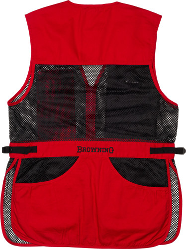 Browning Mesh Shooting Vest Right-Hand 2XL Black/Red Trim - 3050267105