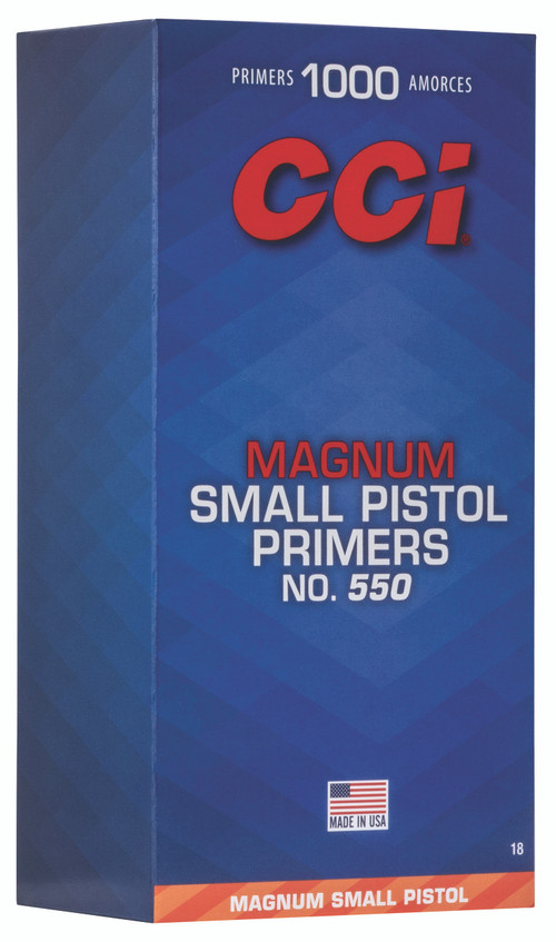 CCI Magnum Pistol No. 550 Small Pistol Primers 1000/Box - 0018