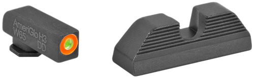 AmeriGlo Protector Sight Set for Glock, Green Tritium Orange Outline Front/Black Rear - GL353
