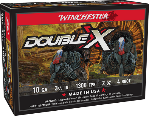 Winchester Double X High Velocity Turkey 10 Gauge 3.5" 2 oz #4 Shot 10 Round Box - STH104