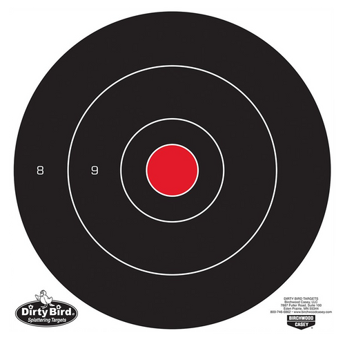 Birchwood Casey Dirty Bird 12" Round Bullseye Targets Black/White 12-Pack - 35012
