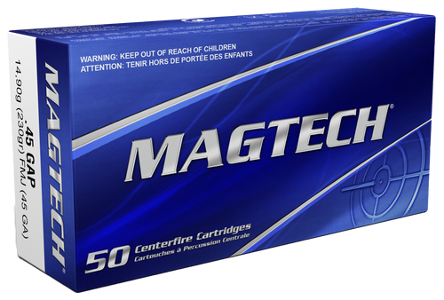 Magtech 45 GAP 230gr Full Metal Jacket Handgun Ammunition, 50/Box - 45GA