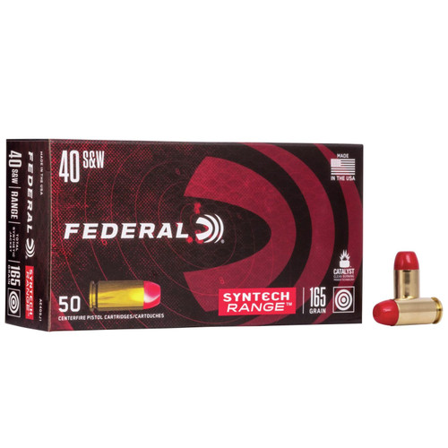 Federal American Eagle Syntech 40 S&W 165gr TSJ Handgun Ammunition 50rd Box - AE40SJ1