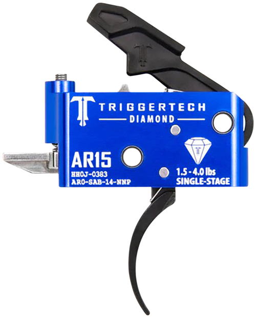 TriggerTech Diamond Pro Curved Single-Stage Trigger, Black Anodized - AR0SAB14NNP