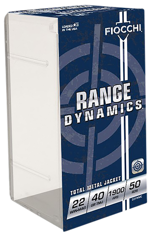 Fiocchi Brass .22 WMR 40gr FMJ 50 Round Box - 22FWMC