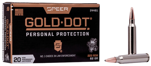 Speer Gold Dot Personal Protection 223 Rem 62gr Soft Point Rifle Ammo, 20rd - 24461