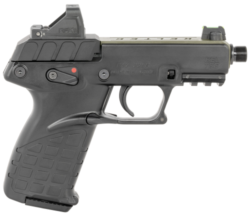 Kel-Tec P17 .22 LR 3.80" 16+1 Pistol, Green/Black with Optic & Holster - P17GRNBLKOPTIC