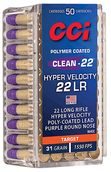 CCI Clean-22 Brass .22 LR 31gr Lead Round Nose 50 Round Box - 954CC