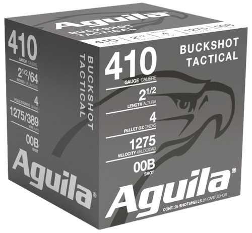 Aguila Plastic .410 Bore 2.5" 1/2 oz 00 Buck Shot 25 Round Box - 1C4100BA