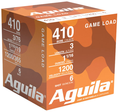 Aguila Lead 410 Gauge 3" 11/16oz #6 Shot 25 Round Box - 1CHB4126