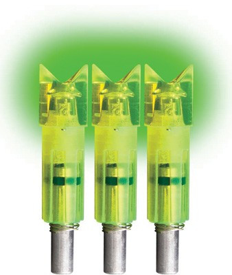 Lumenok Lighted Nock Crossbow Green Crescent Easton Carbon 3-Pack - ECC3G